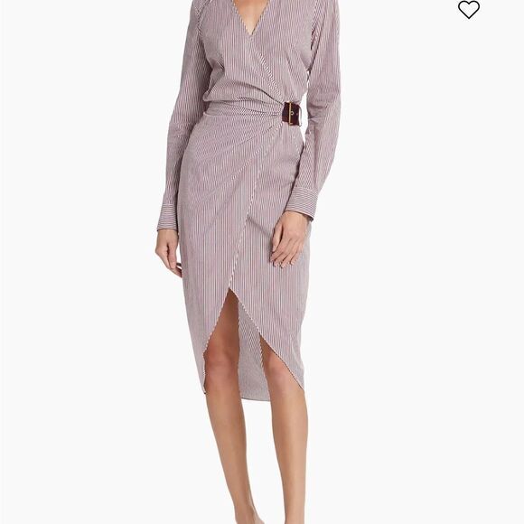 Veronica Beard Jacinda Striped Stretch Cotton Shirtdress size 0 NWT $497 - Picture 11 of 13